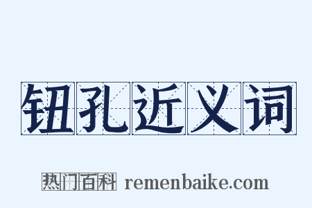 钮孔近义词是什么意思的图片